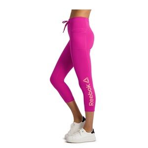 Reebok Women's 23" Solid Fearless Capri Leggings with Side Pockets